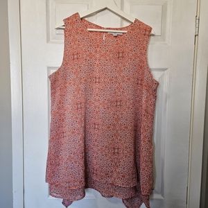 Pink tank top blouse
